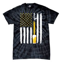 Craft Beer American Flag USA Tie-Dye T-Shirt