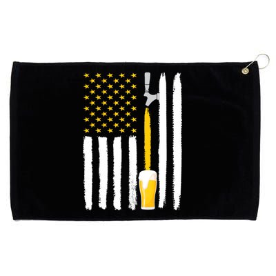 Craft Beer American Flag USA Grommeted Golf Towel