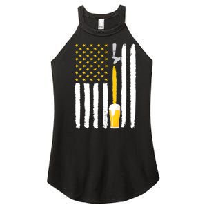 Craft Beer American Flag USA Women's Perfect Tri Rocker Tank