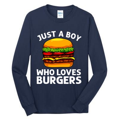 Cool Burger Art For Boy Hamburger Cheeseburger Lover Tall Long Sleeve T-Shirt