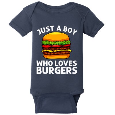 Cool Burger Art For Boy Hamburger Cheeseburger Lover Baby Bodysuit