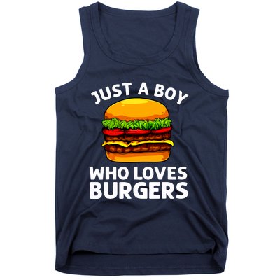 Cool Burger Art For Boy Hamburger Cheeseburger Lover Tank Top