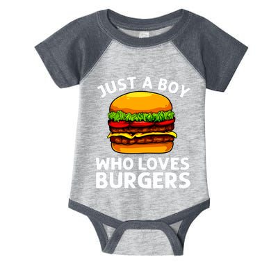 Cool Burger Art For Boy Hamburger Cheeseburger Lover Infant Baby Jersey Bodysuit