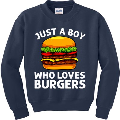 Cool Burger Art For Boy Hamburger Cheeseburger Lover Kids Sweatshirt