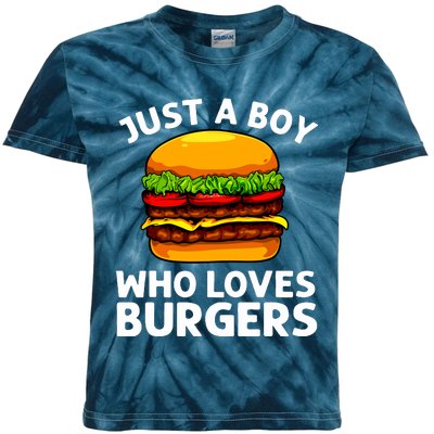 Cool Burger Art For Boy Hamburger Cheeseburger Lover Kids Tie-Dye T-Shirt