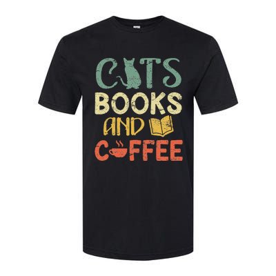 Cats Books And Coffee Cafe Coffee Drinker Softstyle® CVC T-Shirt