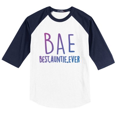 Cool Best Auntie Ever Bae Funny Gift Jumper Baseball Sleeve Shirt