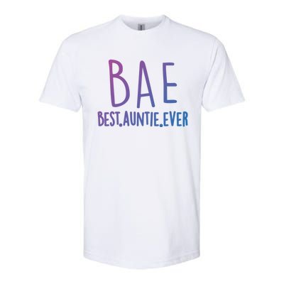 Cool Best Auntie Ever Bae Funny Gift Jumper Softstyle® CVC T-Shirt