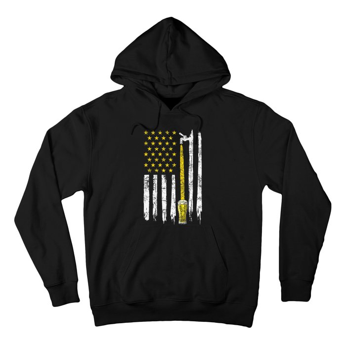 Craft Beer American Flag USA 4th Of July Brewery America Hoodie