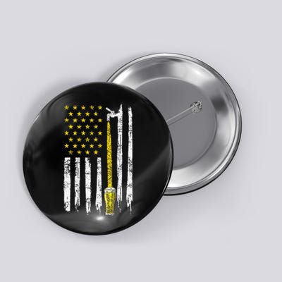 Craft Beer American Flag USA 4th Of July Brewery America Button