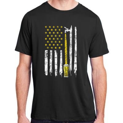 Craft Beer American Flag USA 4th Of July Brewery America Adult ChromaSoft Performance T-Shirt