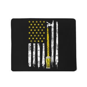 Craft Beer American Flag USA 4th Of July Brewery America Mousepad