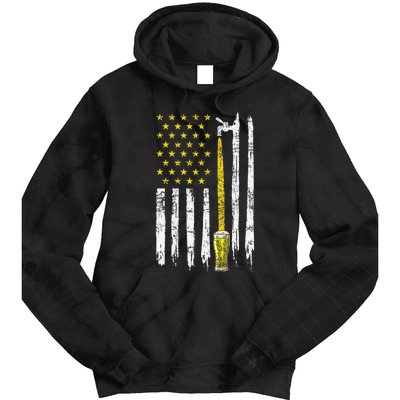 Craft Beer American Flag USA 4th Of July Brewery America Tie Dye Hoodie