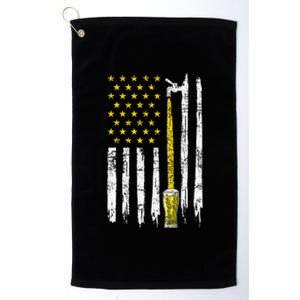 Craft Beer American Flag USA 4th Of July Brewery America Platinum Collection Golf Towel