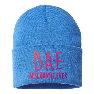 Cool Best Auntie Ever Bae Funny Gift Jumper Sustainable Knit Beanie