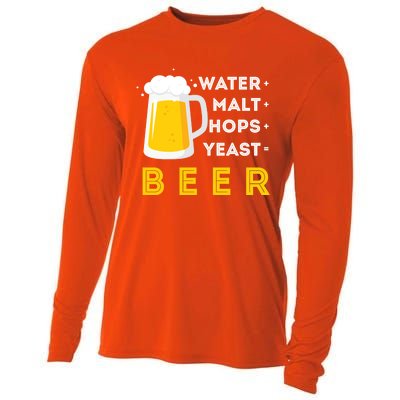 Craft Beer And Homebrewing Or Water Malt Hops Yeast Beer Gift Cooling Performance Long Sleeve Crew