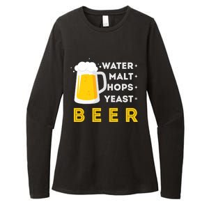 Craft Beer And Homebrewing Or Water Malt Hops Yeast Beer Gift Womens CVC Long Sleeve Shirt