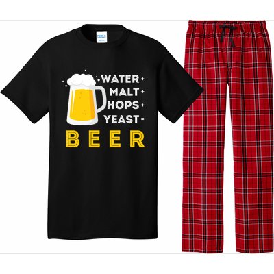 Craft Beer And Homebrewing Or Water Malt Hops Yeast Beer Gift Pajama Set