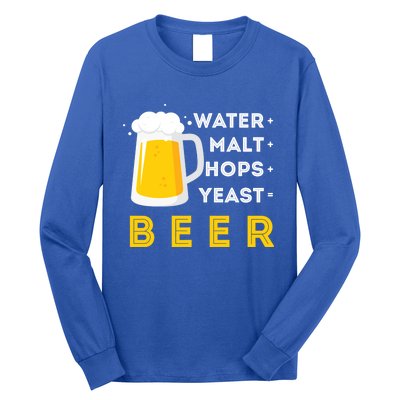 Craft Beer And Homebrewing Or Water Malt Hops Yeast Beer Gift Long Sleeve Shirt