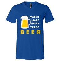 Craft Beer And Homebrewing Or Water Malt Hops Yeast Beer Gift V-Neck T-Shirt