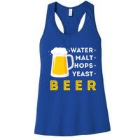 Craft Beer And Homebrewing Or Water Malt Hops Yeast Beer Gift Women's Racerback Tank