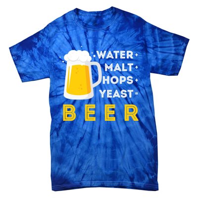 Craft Beer And Homebrewing Or Water Malt Hops Yeast Beer Gift Tie-Dye T-Shirt