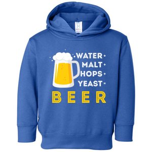 Craft Beer And Homebrewing Or Water Malt Hops Yeast Beer Gift Toddler Hoodie