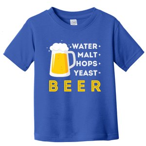 Craft Beer And Homebrewing Or Water Malt Hops Yeast Beer Gift Toddler T-Shirt