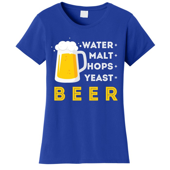 Craft Beer And Homebrewing Or Water Malt Hops Yeast Beer Gift Women's T-Shirt