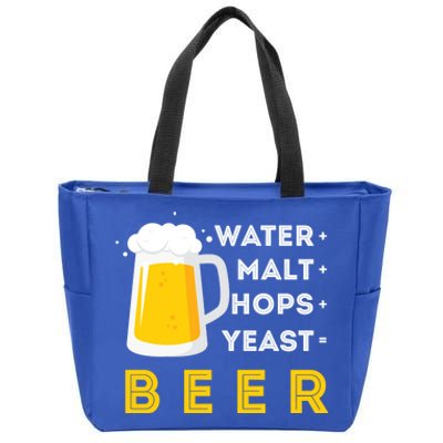 Craft Beer And Homebrewing Or Water Malt Hops Yeast Beer Gift Zip Tote Bag