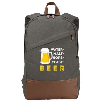 Craft Beer And Homebrewing Or Water Malt Hops Yeast Beer Gift Cotton Canvas Backpack