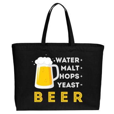 Craft Beer And Homebrewing Or Water Malt Hops Yeast Beer Gift Cotton Canvas Jumbo Tote