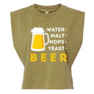 Craft Beer And Homebrewing Or Water Malt Hops Yeast Beer Gift Garment-Dyed Women's Muscle Tee