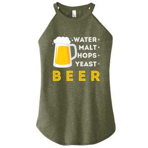 Craft Beer And Homebrewing Or Water Malt Hops Yeast Beer Gift Women's Perfect Tri Rocker Tank