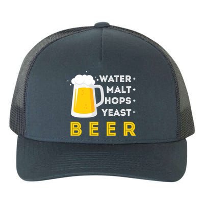 Craft Beer And Homebrewing Or Water Malt Hops Yeast Beer Gift Yupoong Adult 5-Panel Trucker Hat