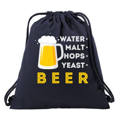 Craft Beer And Homebrewing Or Water Malt Hops Yeast Beer Gift Drawstring Bag