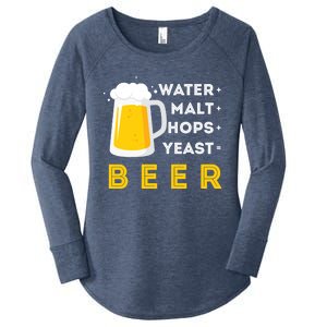 Craft Beer And Homebrewing Or Water Malt Hops Yeast Beer Gift Women's Perfect Tri Tunic Long Sleeve Shirt