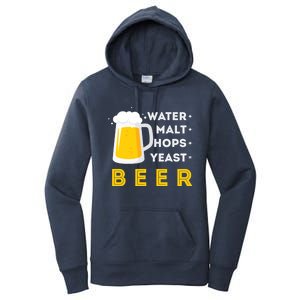 Craft Beer And Homebrewing Or Water Malt Hops Yeast Beer Gift Women's Pullover Hoodie