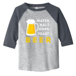 Craft Beer And Homebrewing Or Water Malt Hops Yeast Beer Gift Toddler Fine Jersey T-Shirt