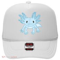 Cute Blue Axolotl Kawaii Aesthetic Axolotls High Crown Mesh Back Trucker Hat