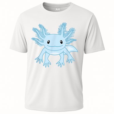Cute Blue Axolotl Kawaii Aesthetic Axolotls Performance Shirt