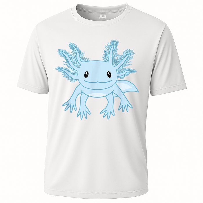 Cute Blue Axolotl Kawaii Aesthetic Axolotls Cooling Performance Crew T-Shirt