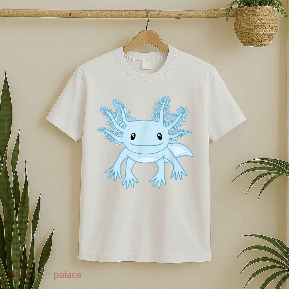 Cute Blue Axolotl Kawaii Aesthetic Axolotls T-Shirt