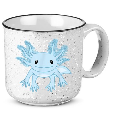 Cute Blue Axolotl Kawaii Aesthetic Axolotls 15oz Campfire Ceramic Mug
