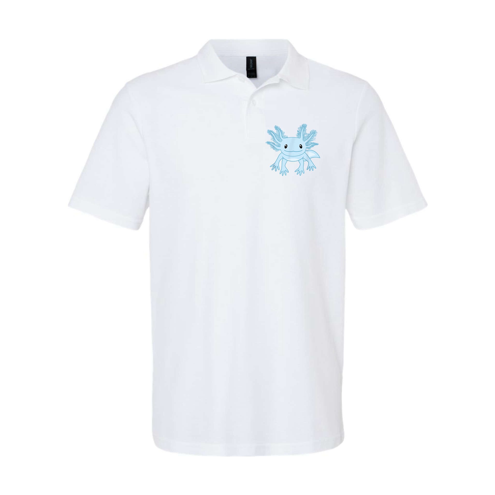 Cute Blue Axolotl Kawaii Aesthetic Axolotls Polo
