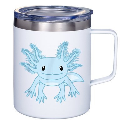 Cute Blue Axolotl Kawaii Aesthetic Axolotls 12oz Stainless Steel Coffee Mug