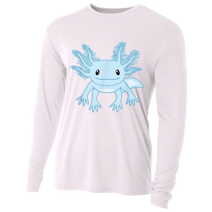 Cute Blue Axolotl Kawaii Aesthetic Axolotls Cooling Performance Long Sleeve Crew