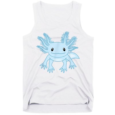 Cute Blue Axolotl Kawaii Aesthetic Axolotls Tank Top