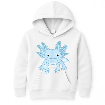 Cute Blue Axolotl Kawaii Aesthetic Axolotls Kids Hoodie