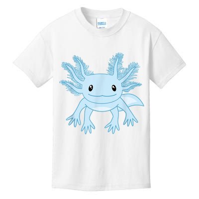 Cute Blue Axolotl Kawaii Aesthetic Axolotls Kids T-Shirt